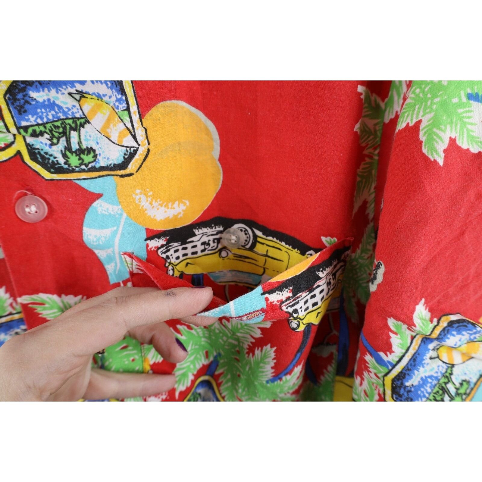 Vintage Vintage 90s Streetwear Hot Rod Beach Hawaiian Button Shirt Size US M / EU 48-50 / 2 - 4 Thumbnail