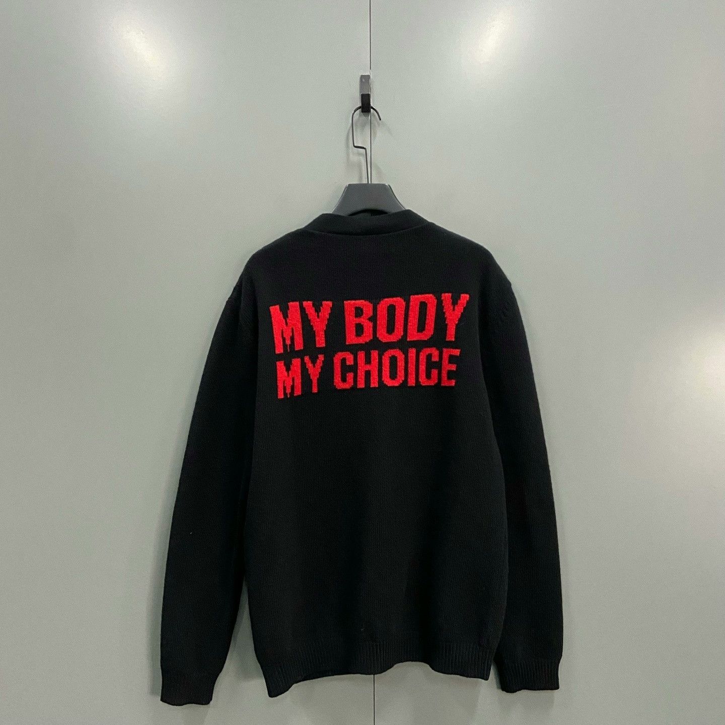 Gucci Gucci Manifesto Slogan Knit Cardigan Size US L / EU 52-54 / 3 - 2 Thumbnail