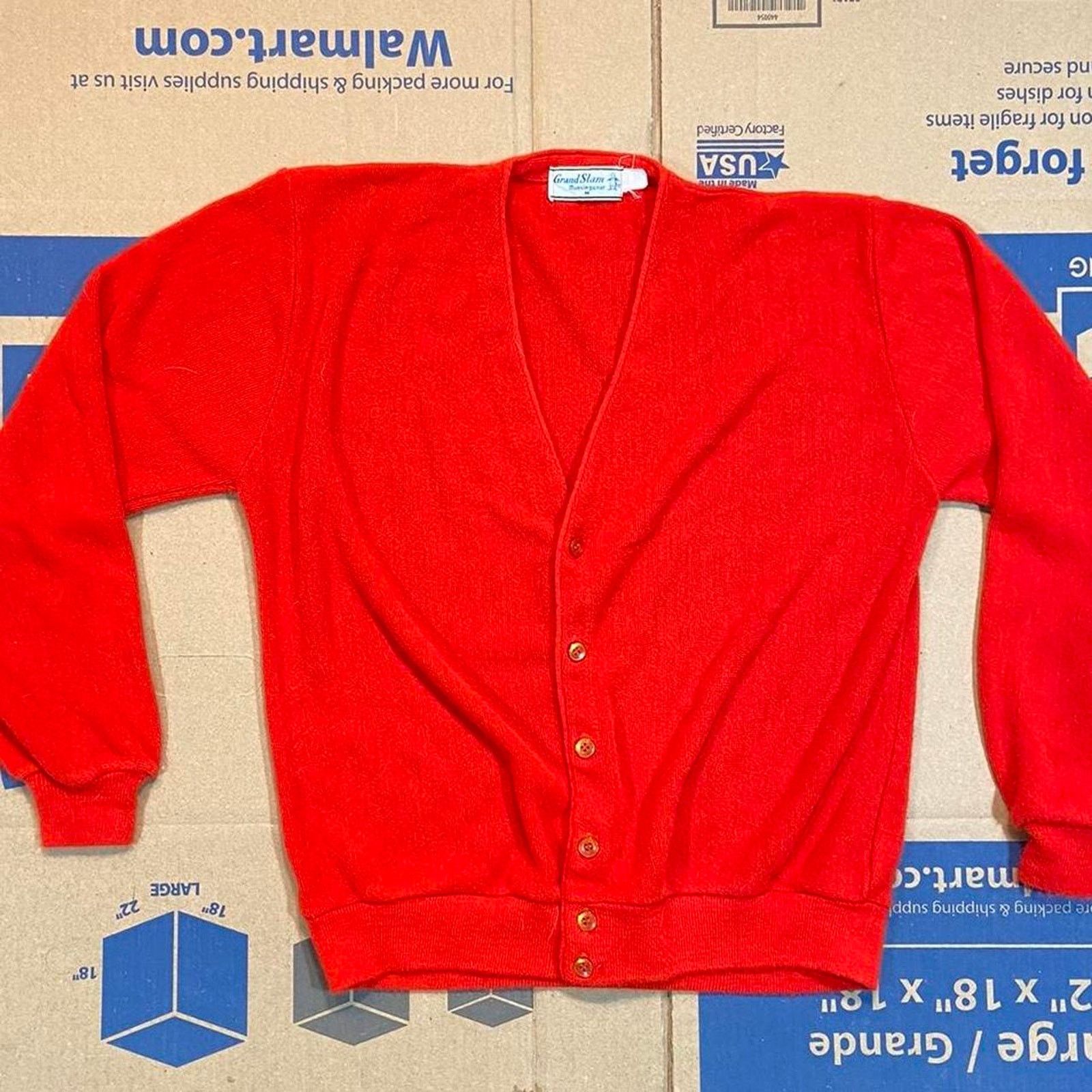 Other Red 80s cardigan sweater no Size US S / EU 44-46 / 1 - 4 Thumbnail