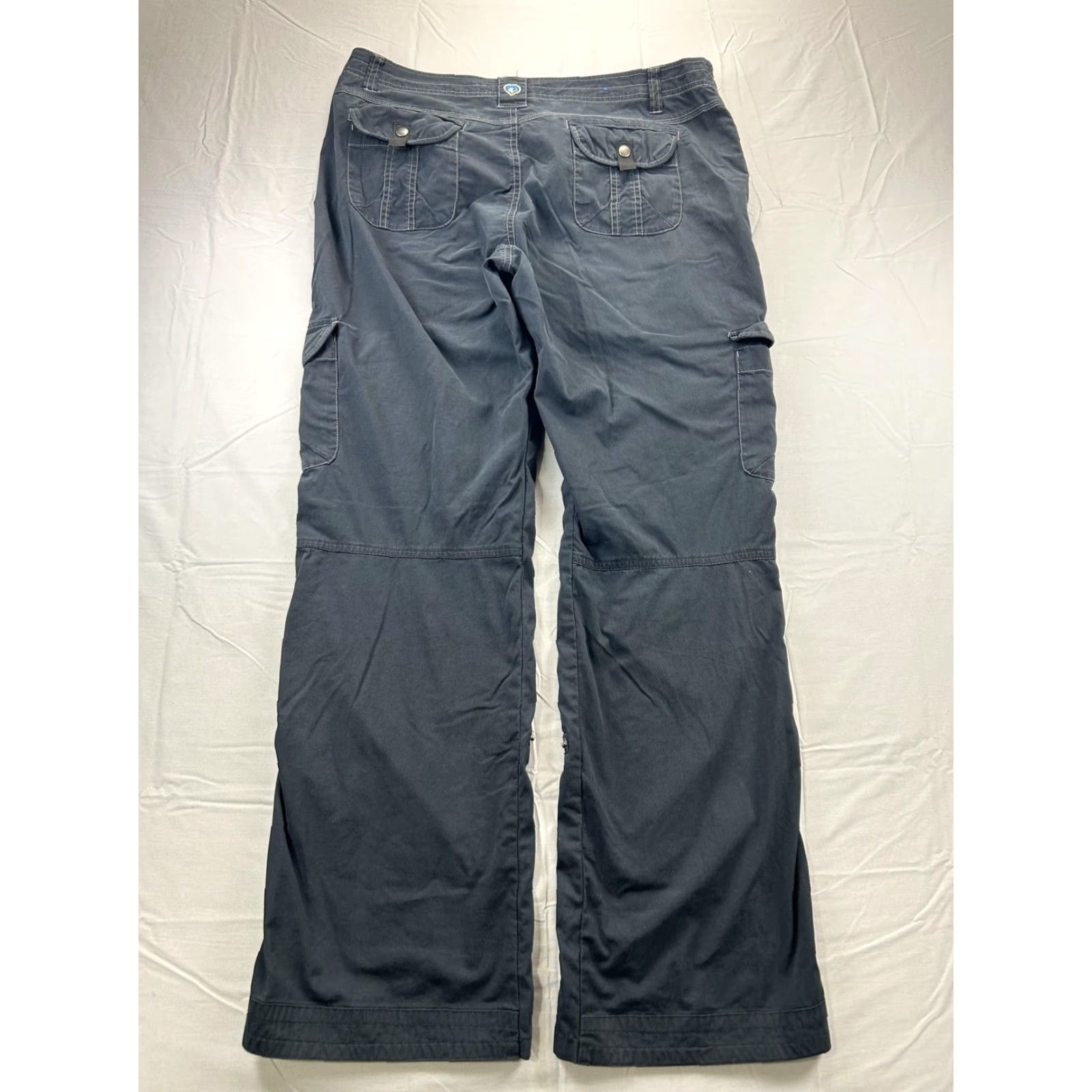 Vintage Kuhl Cargo Pants Womens 14 Regular Gray Twill Relaxed Straight Leg Hiking Outdoor Casual Travel Size 36" / US 14 / IT 50 - 2 Thumbnail