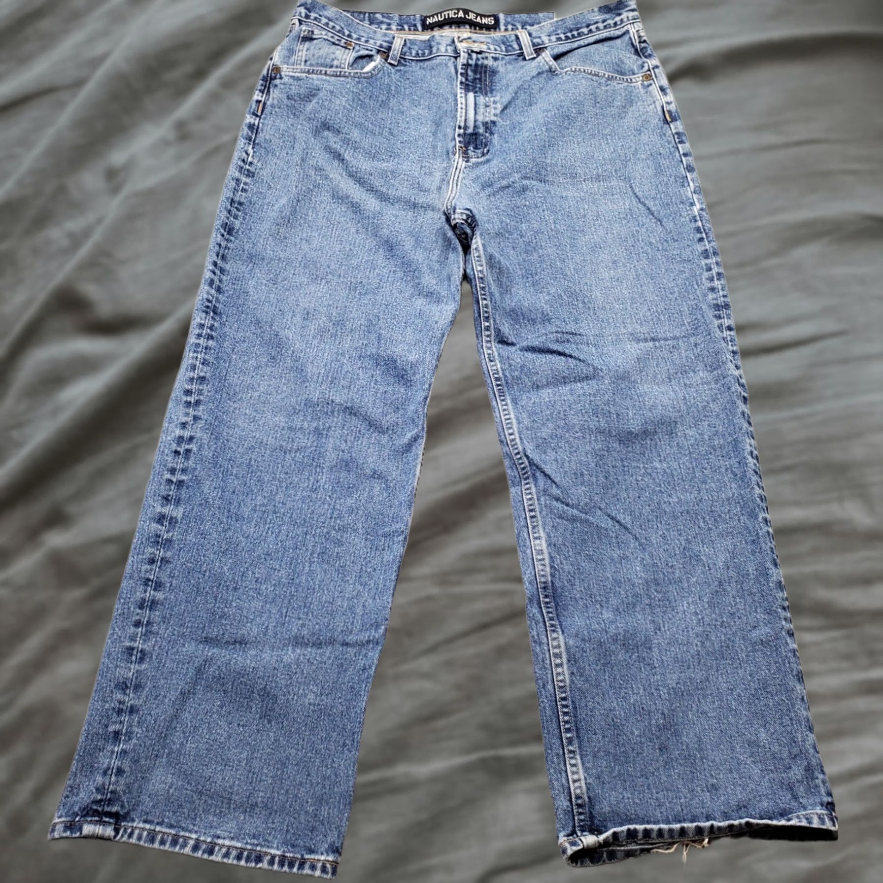 Nautica Nautica Jeans Company Mens 38 Jeans Blue Denim Medium Wash Straight Leg Relaxed Size 38 Mens Jeans Size US 38 / EU 54 - 1 Thumbnail
