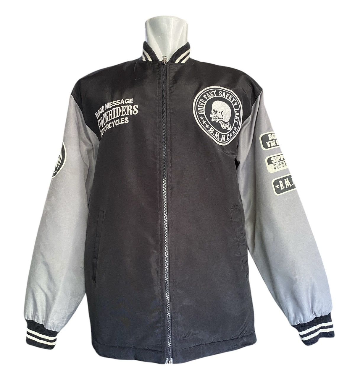 If Only Was True BLOOD MESSAGE Varsity Zipper Jacket Sportwear Size US XL / EU 56 / 4 - 3 Thumbnail
