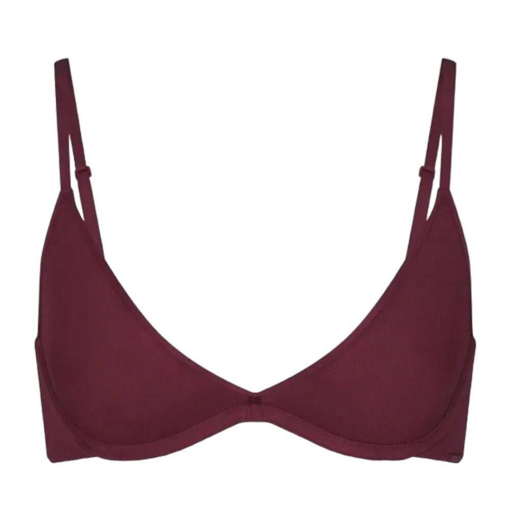 Designer SKB1696 Skims NWT Weightless Scoop Bra Wine 38C Size ONE SIZE - 1 Thumbnail
