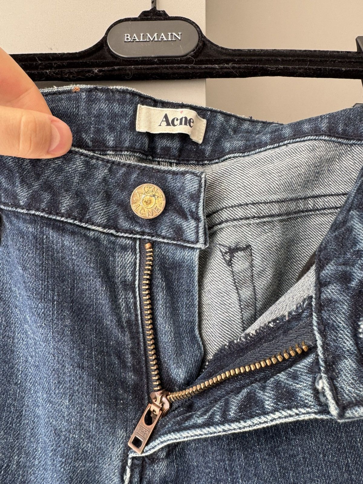 Acne Studios × Jean Acne AW10 Kex Slice Denim Collage Jeans Size 36 Low-Waist Size 25" / US 0 / IT 36 - 5 Thumbnail