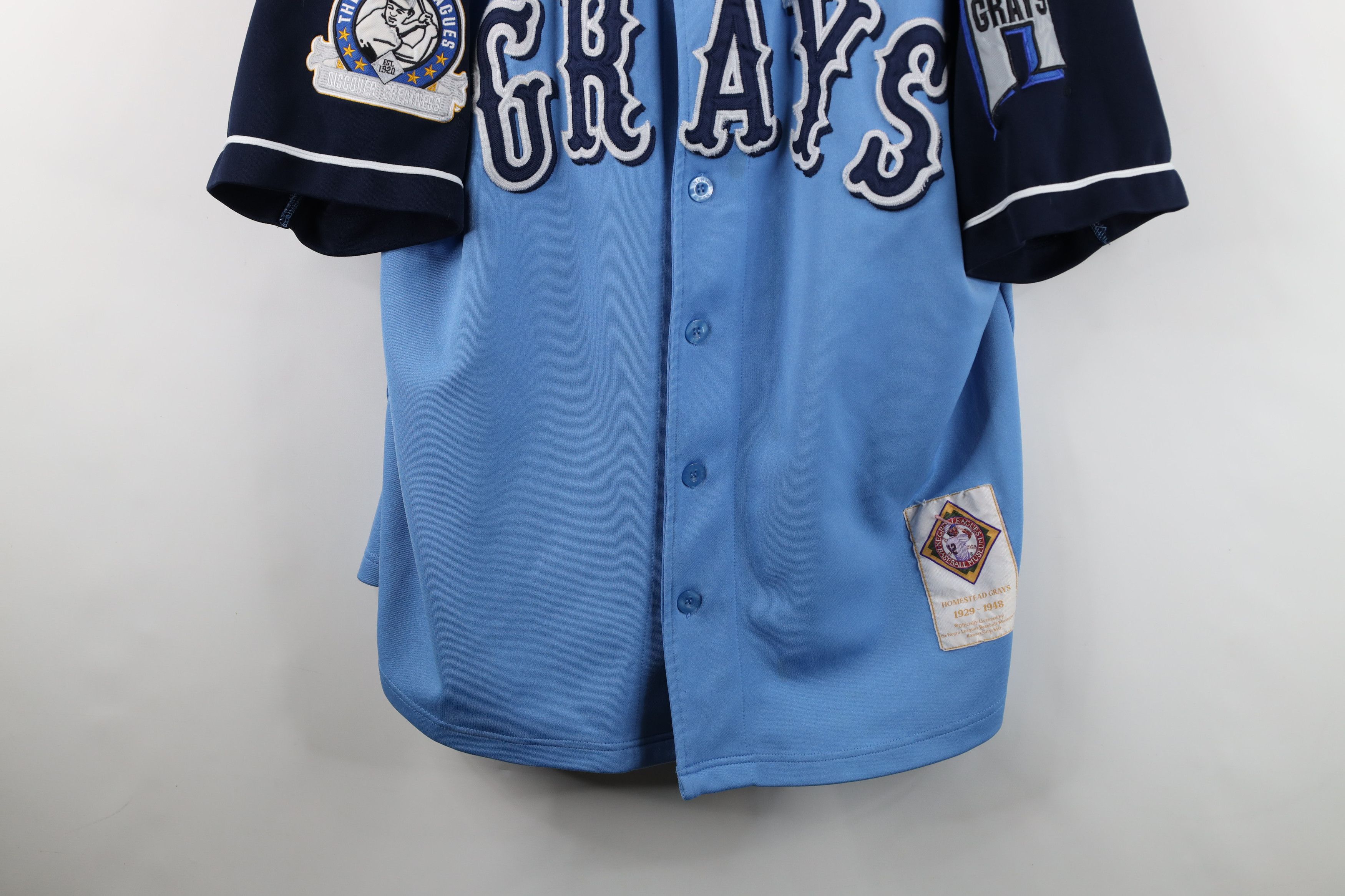 Vintage Vintage 90s Negro League Homestead Baseball Jersey Blue Size US XXL / EU 58 / 5 - 3 Thumbnail