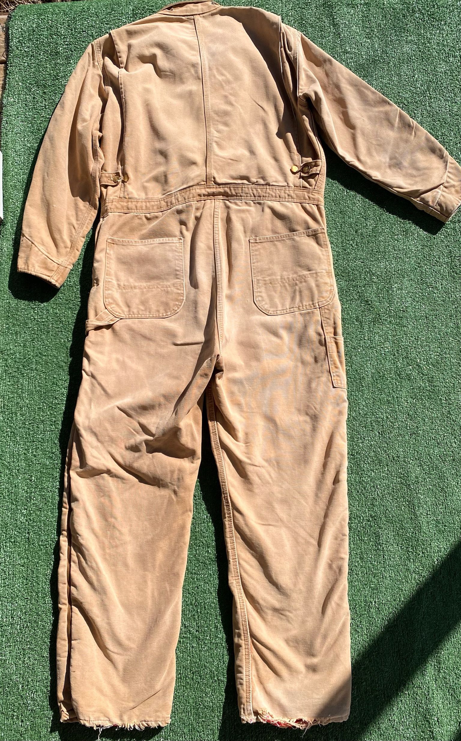 Carhartt 80’s Carhartt Duck Canvas Lined Distressed Coveralls Large Size US 42 / EU 58 - 5 Thumbnail