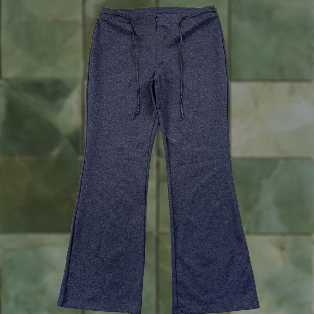 Express VINTAGE Express Pants Womens 11/12 Blue Flare Stretch Drawstring Loose 32x30 Y2K Size 34" / US 12 / IT 48 - 1 Thumbnail