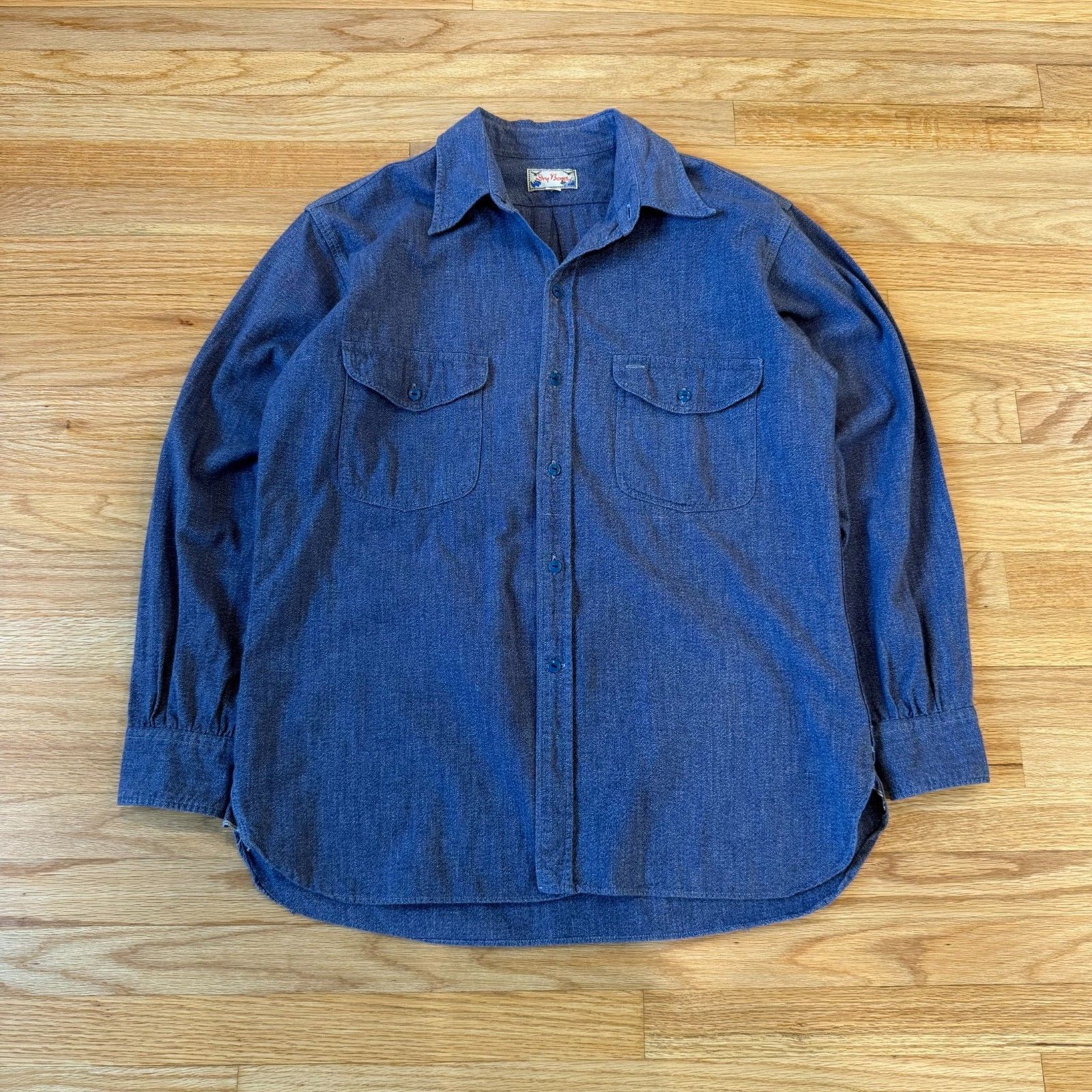 Dry Bones Dry Bones Japan Indigo Selvedge Work Shirt Medium Size US M / EU 48-50 / 2 - 1 Thumbnail