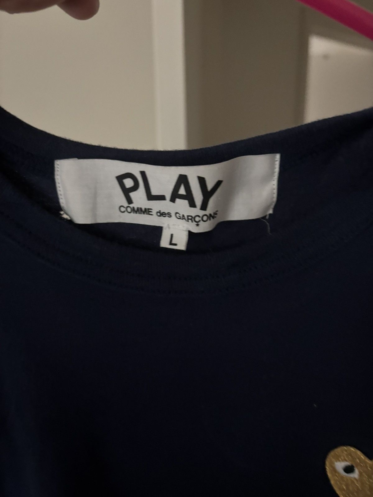 Comme des Garcons Navy heart shirt Size US L / EU 52-54 / 3 - 2 Thumbnail