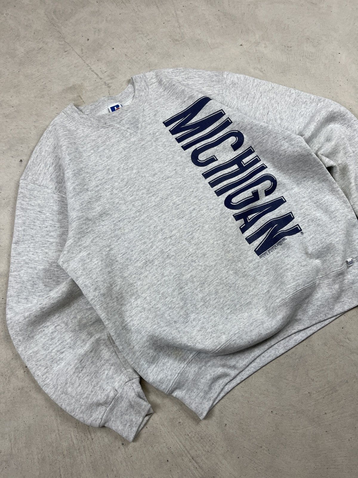 Russell Athletic × Vintage 1990s Russell Michigan Sweatshirt Size US L / EU 52-54 / 3 - 2 Thumbnail