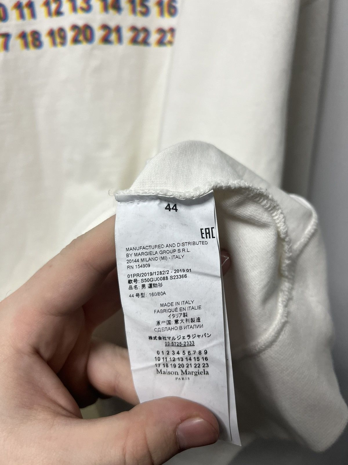 Maison Margiela Maison Margiela Big Logo Sweatshirt Luxury White Mens Size US S / EU 44-46 / 1 - 16 Thumbnail
