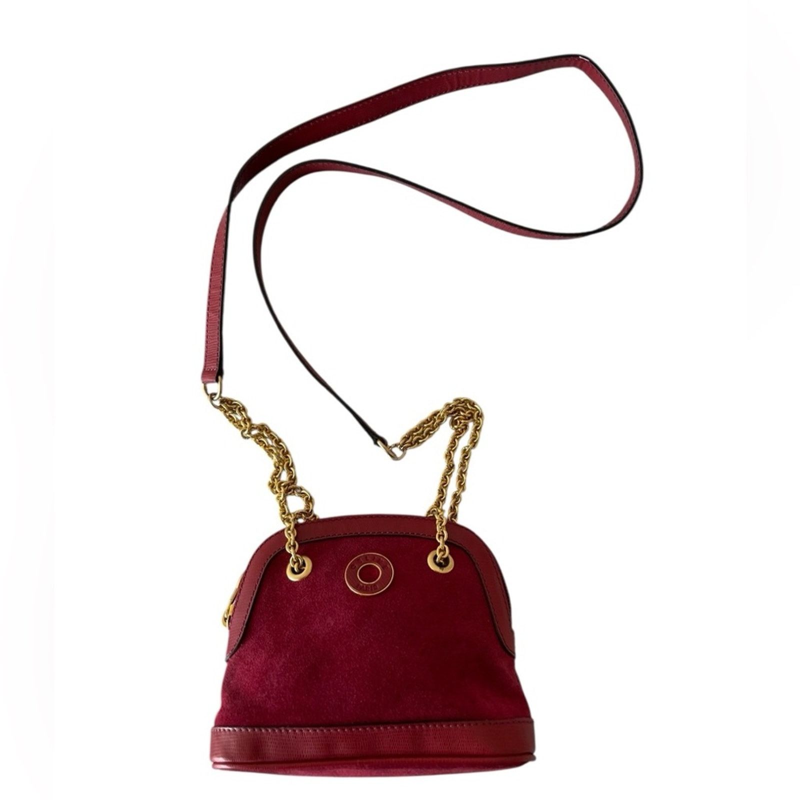 Celine Céline Red and Gold Leather Pochette Shoulder Bag Golden Size ONE SIZE - 1 Thumbnail