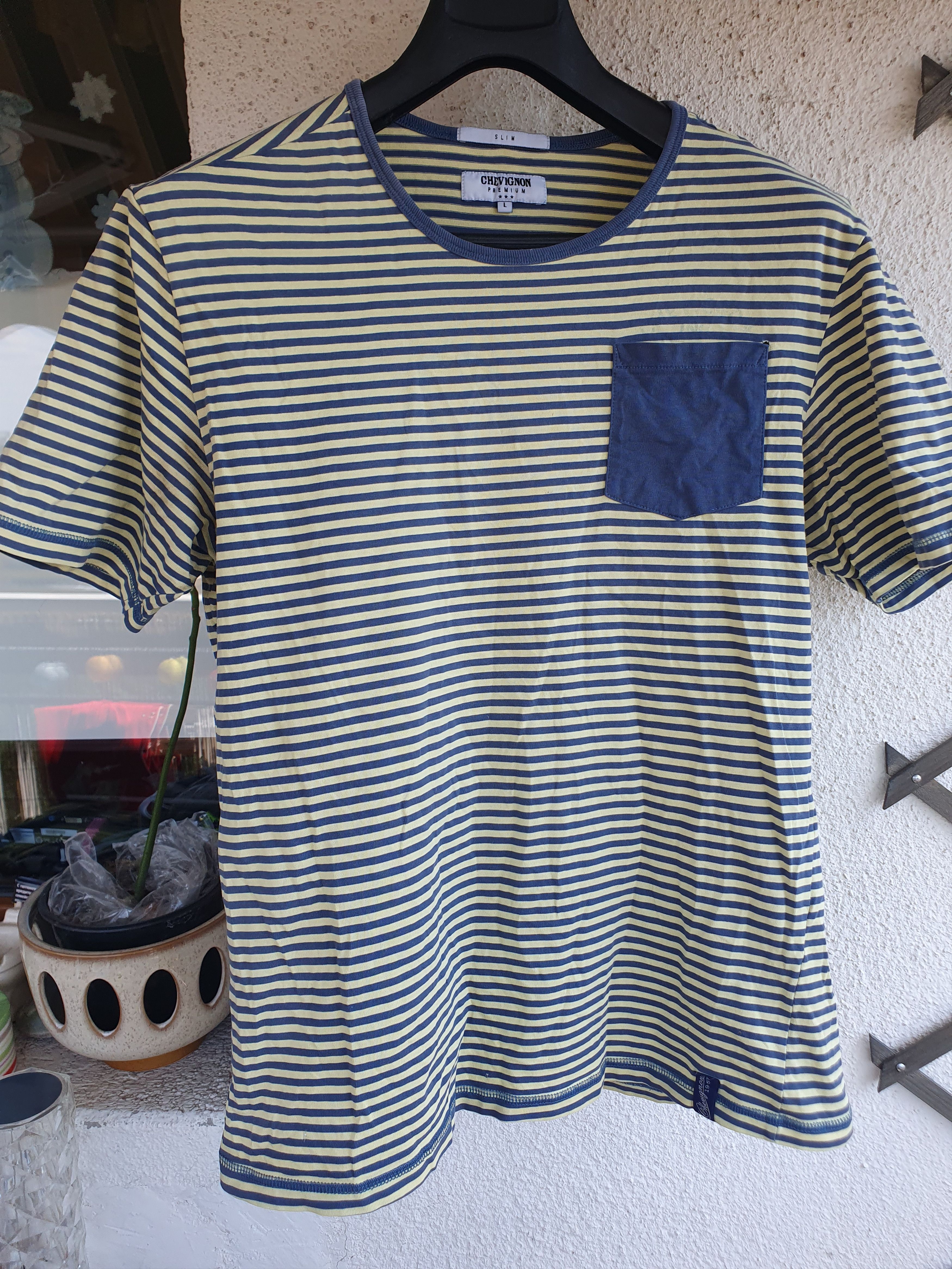 Chevignon Chevignon Striped Pocket Slim t-shirt sz L/M? Size US M / EU 48-50 / 2 - 1 Thumbnail