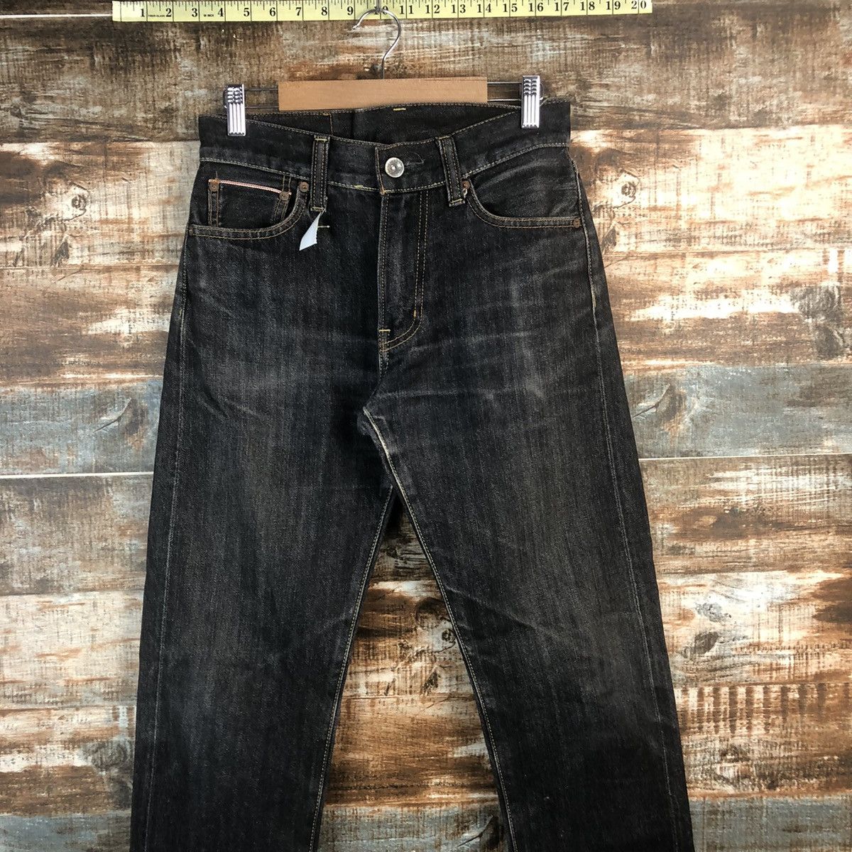 Japanese Brand DL Uniqlo Black Denim Pants #C288 Size US 29 - 2 Thumbnail