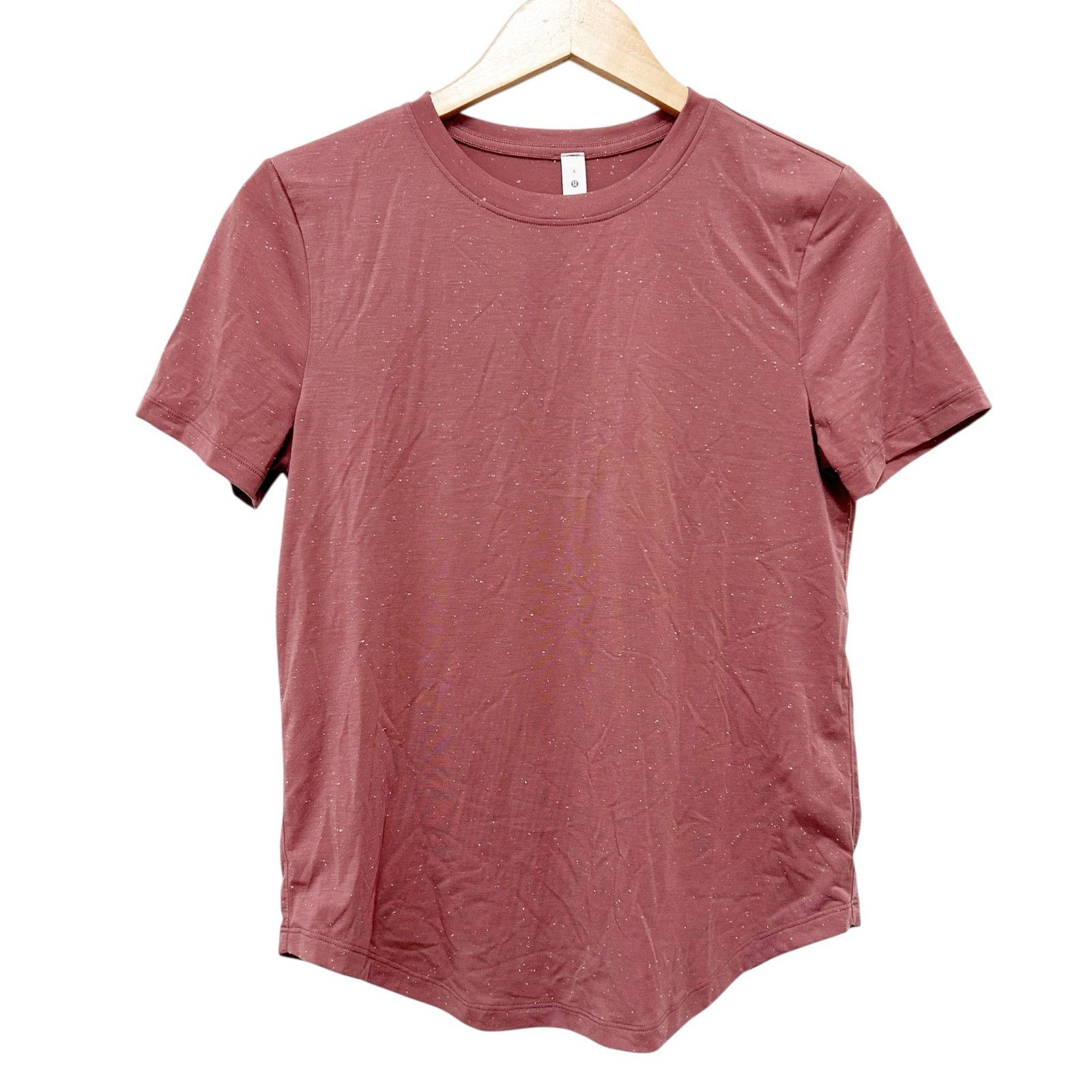 Lululemon Lululemon Speckled Mauve Short Sleeve T Shirt Sz 4 Size S / US 4 / IT 40 - 1 Thumbnail