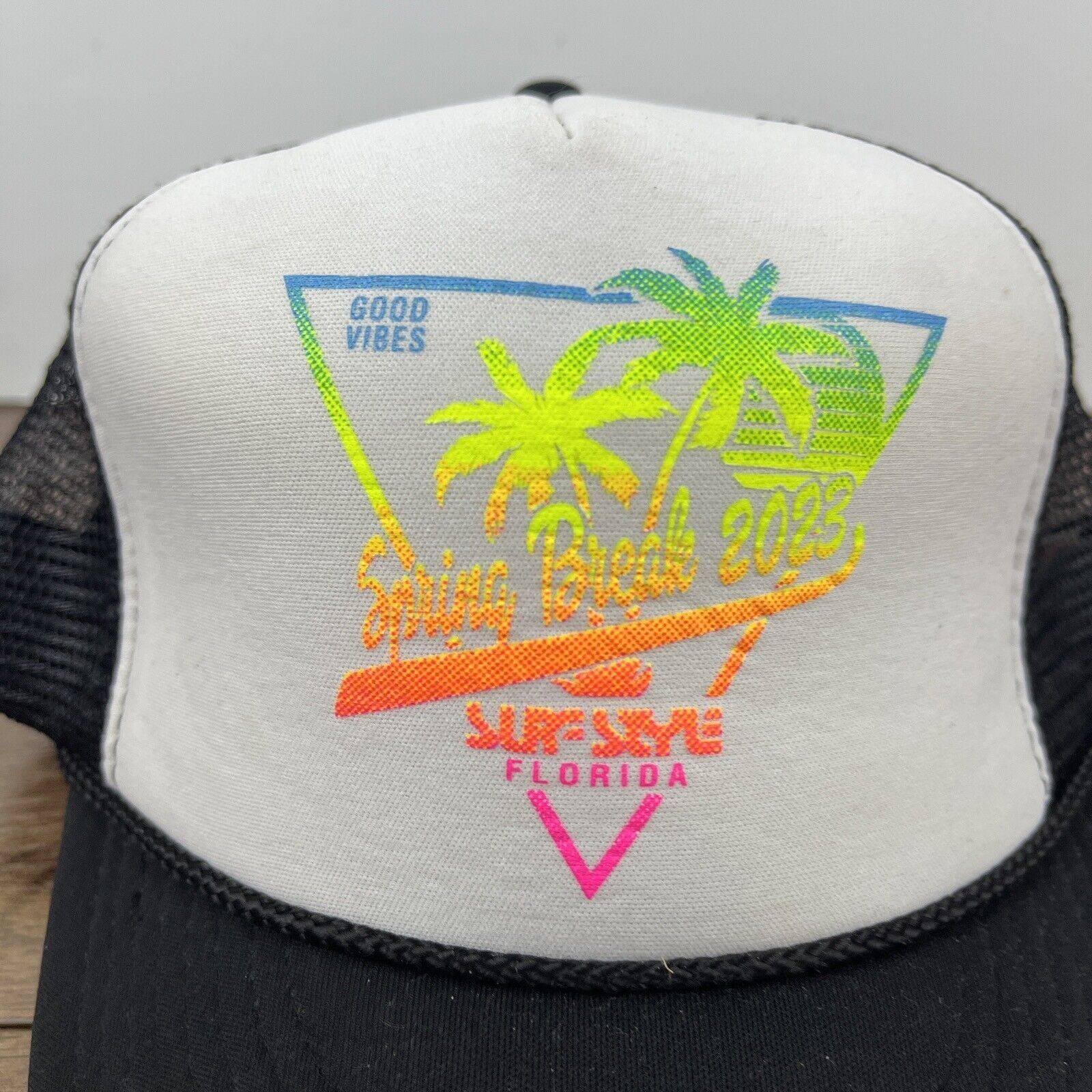 Other Spring Break 2023 Hat Surf Style Black Hat Adjustable Adult Size ONE SIZE - 6 Thumbnail