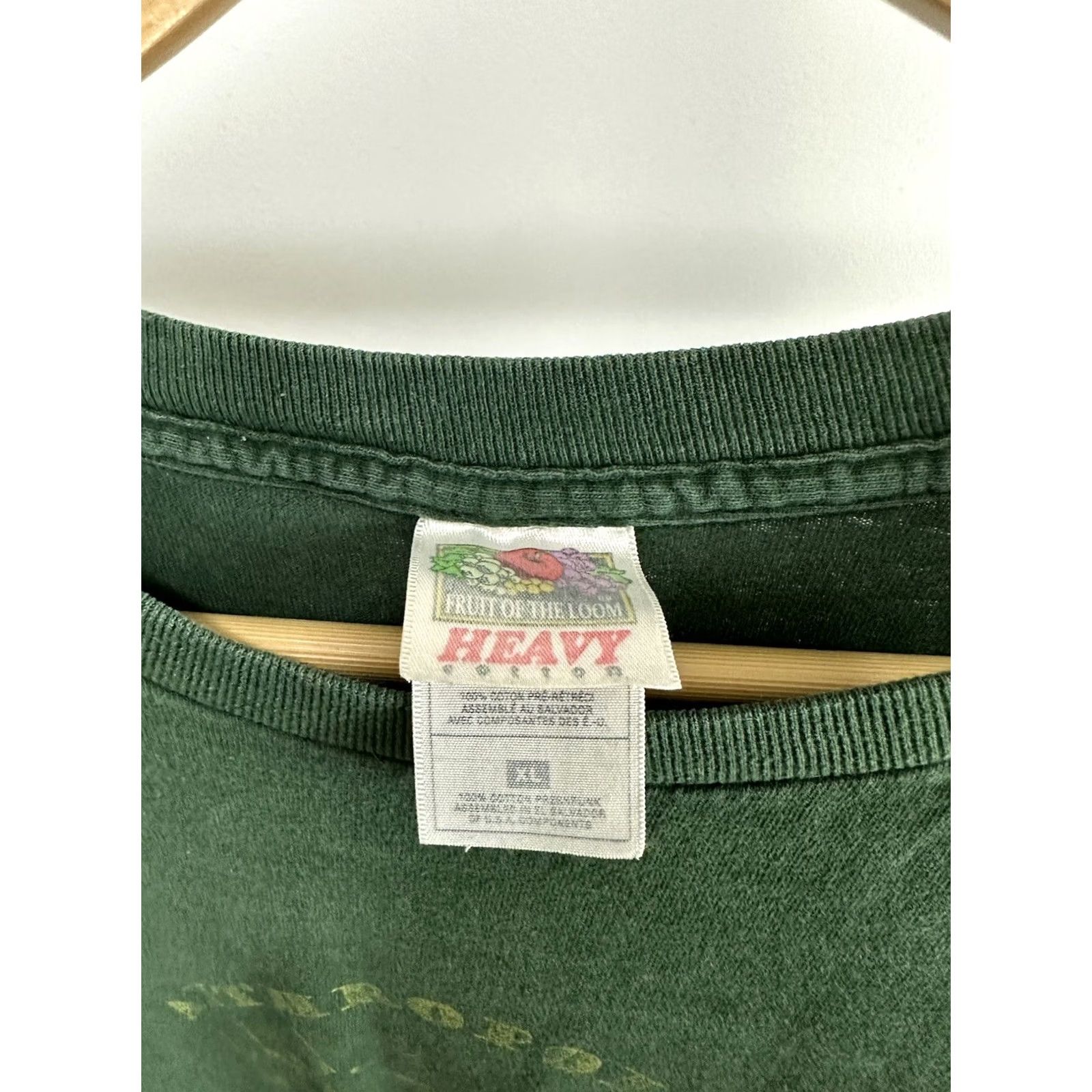 Fruit Of The Loom VINTAGE 90s Anthropology Human Band Culture Art Faded Green T-Shirt Size XL Mens Size US XL / EU 56 / 4 - 4 Thumbnail
