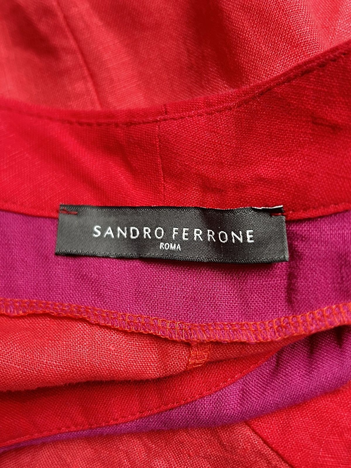 Sandro Sandro Ferrone Red Midi Dress Size XS / US 0-2 / IT 36-38 - 11 Thumbnail