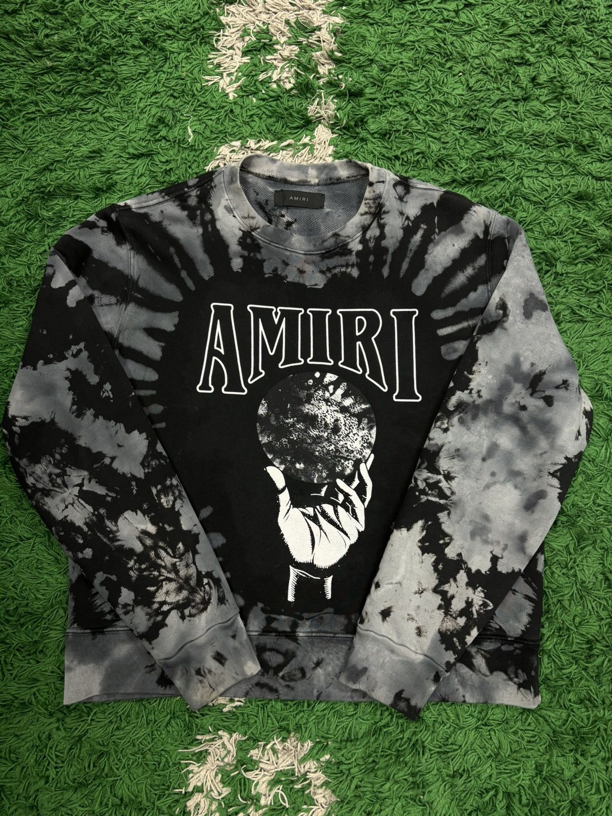 Amiri Amiri crewneck grey black Size US M / EU 48-50 / 2 - 1 Thumbnail