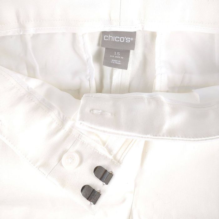 Chicos black side zipper Flat Front pants slacks Chico Size 2.5
