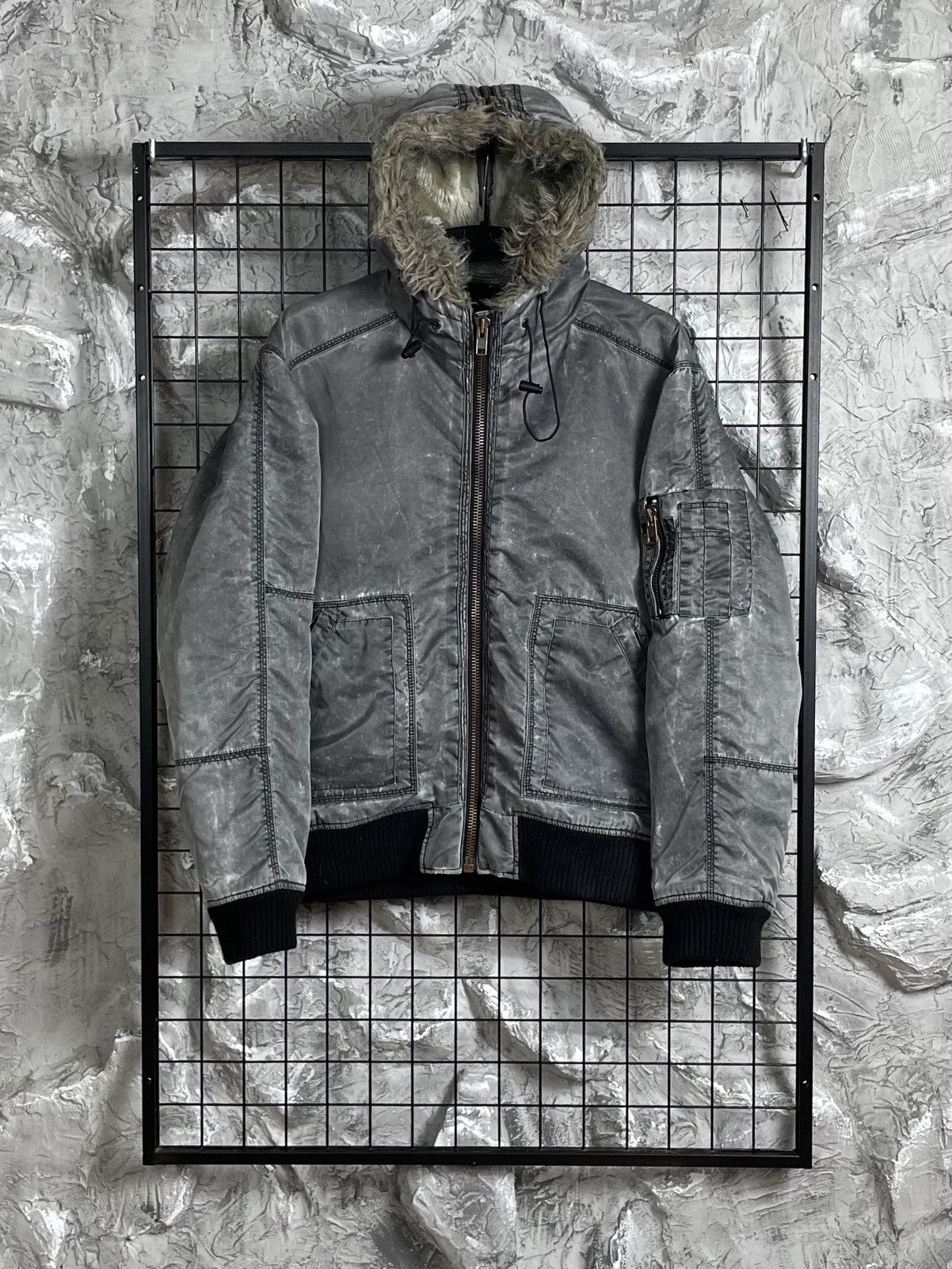 River Island Vintage Fade Fur Jacket Y2K If Six Was Nine LGB Archive Vibe Size US L / EU 52-54 / 3 - 2 Thumbnail
