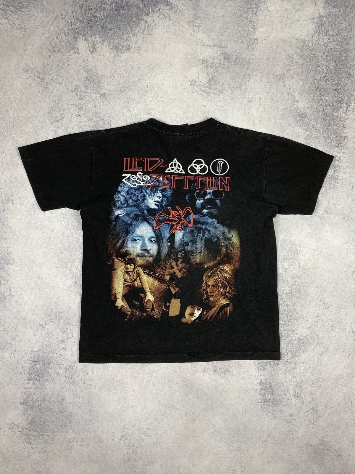 Led Zeppelin × Vintage Vintage 00s Led Zeppelin Double Print Logo T Shirt Size US M / EU 48-50 / 2 - 11 Thumbnail