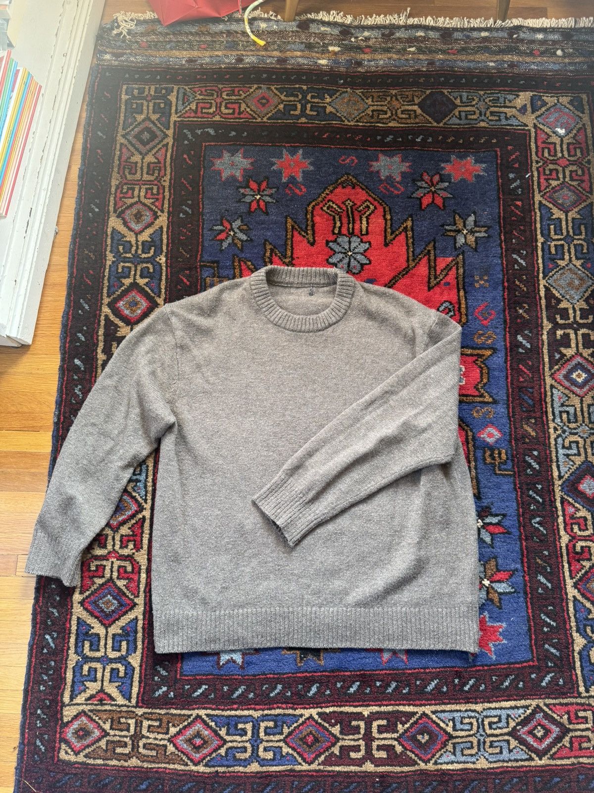 Vintage Vintage Brown Wool Blend Sweater Size US L / EU 52-54 / 3 - 1 Thumbnail
