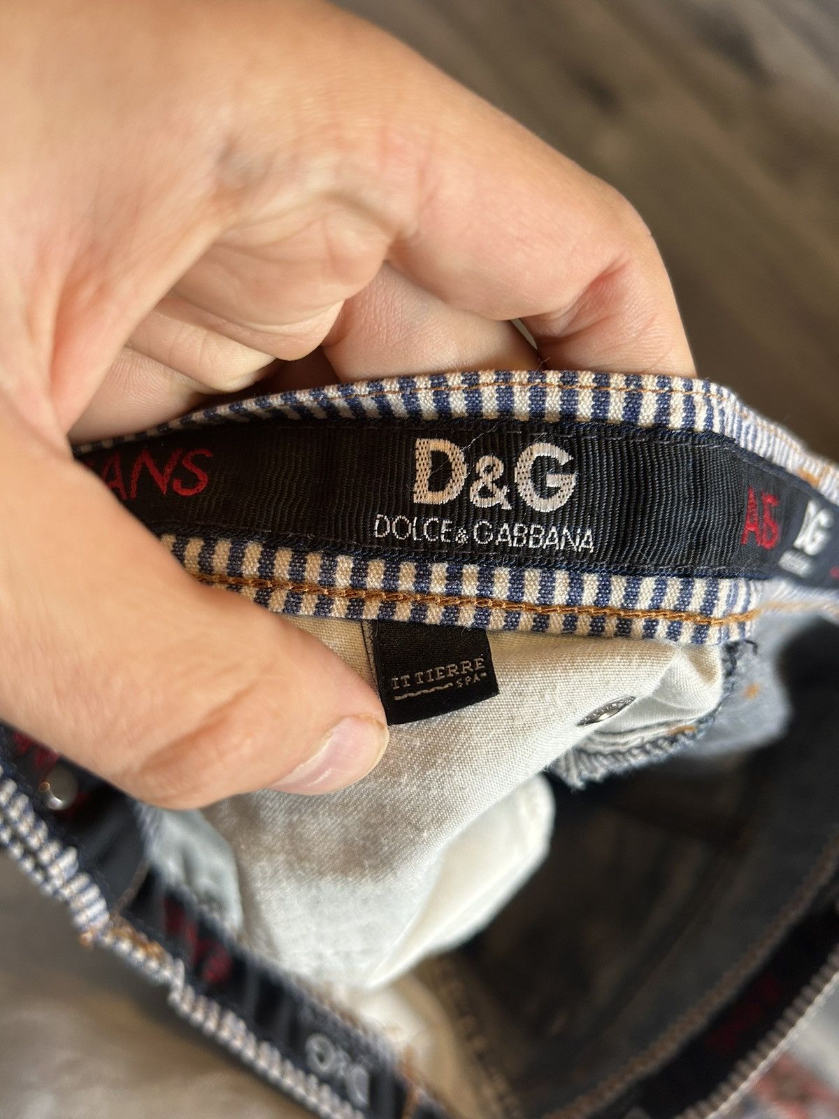 Dolce & Gabbana D&G Dolce & Gabbana Patchwork Star and Stripe Jeans Size US 30 / EU 46 - 16 Thumbnail