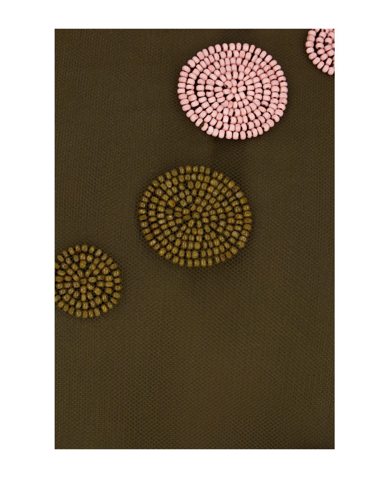 Fendi o1s1wg110226 Midi Skirt in Military Green/Pink Size 26" / US 2 / IT 38 - 3 Thumbnail