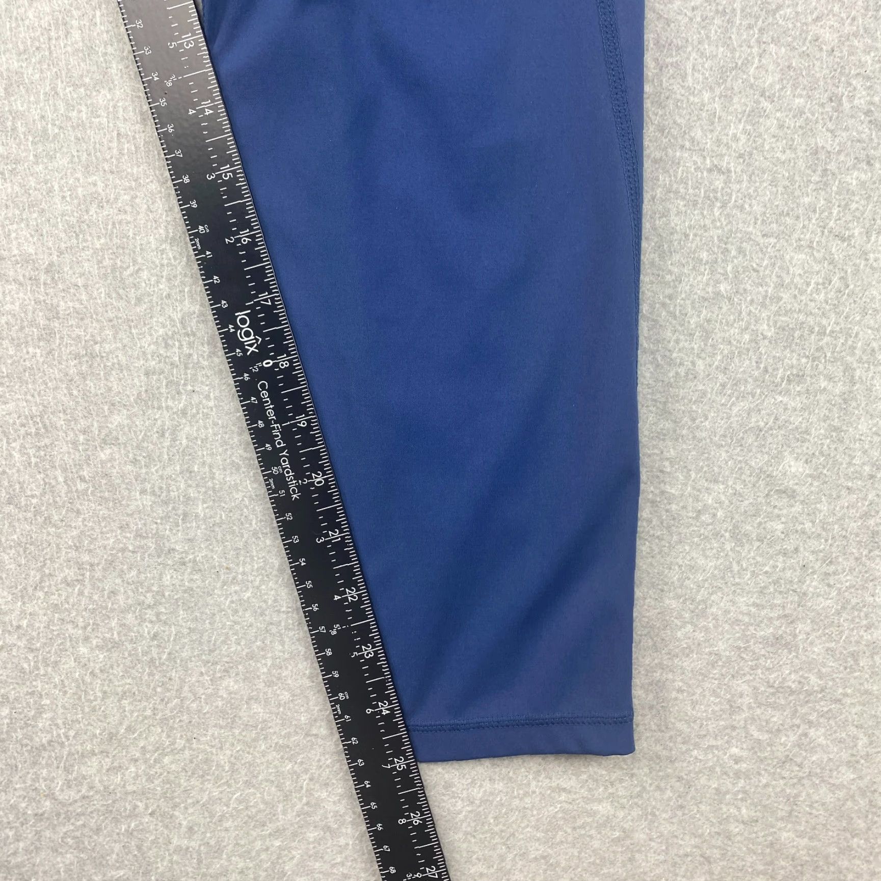 Vintage Members Mark Leggings Womens XL Blue 7/8 Pull On Stretch Nylon Active Pockets Size 40" / US 18 - 6 Thumbnail