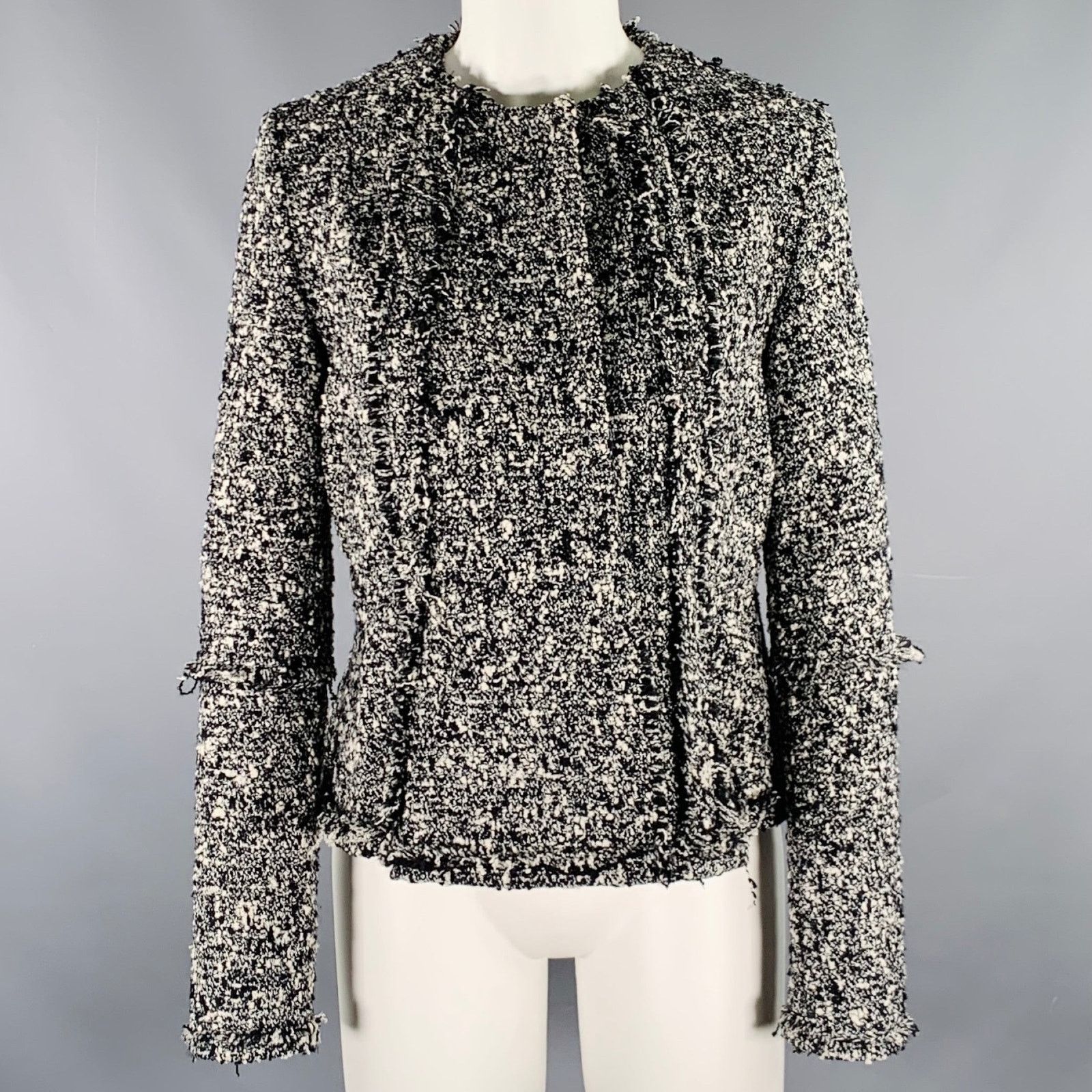 Other JONATHAN COHEN 2 Black White Wool Nylon Tweed Jacket Blazer Size XS / US 0-2 / IT 36-38 - 1 Thumbnail