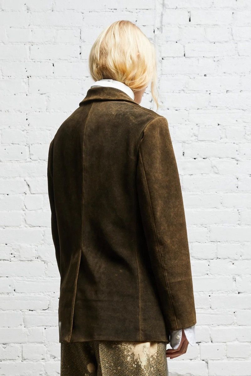 R13 Shrunken Leather Suede Blazer Jacket Medium Size XS / US 0-2 / IT 36-38 - 5 Thumbnail