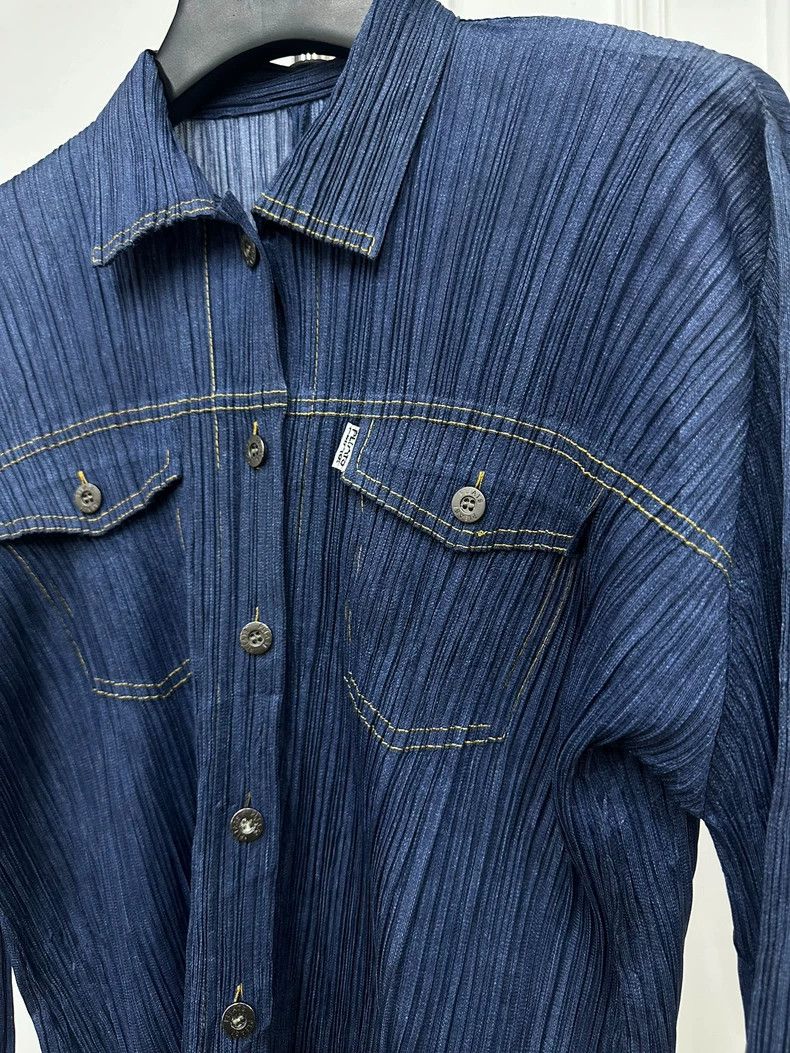 Issey Miyake Issey miyake size 3 Denim pleated jacket 2504-Nextarrow Size M / US 6-8 / IT 42-44 - 3 Thumbnail