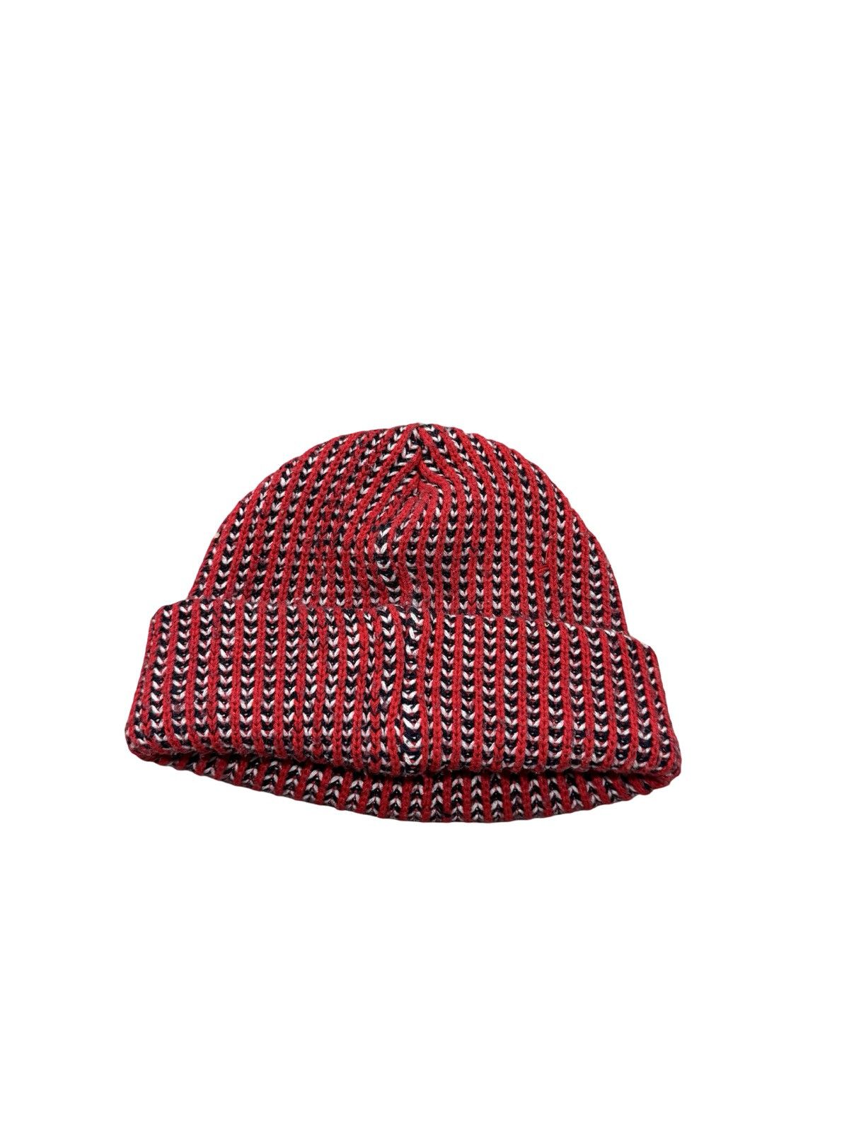 Japanese Brand Supreme Plaid Beanie FW15 Loose knit Cuffed Grid Size ONE SIZE - 3 Thumbnail