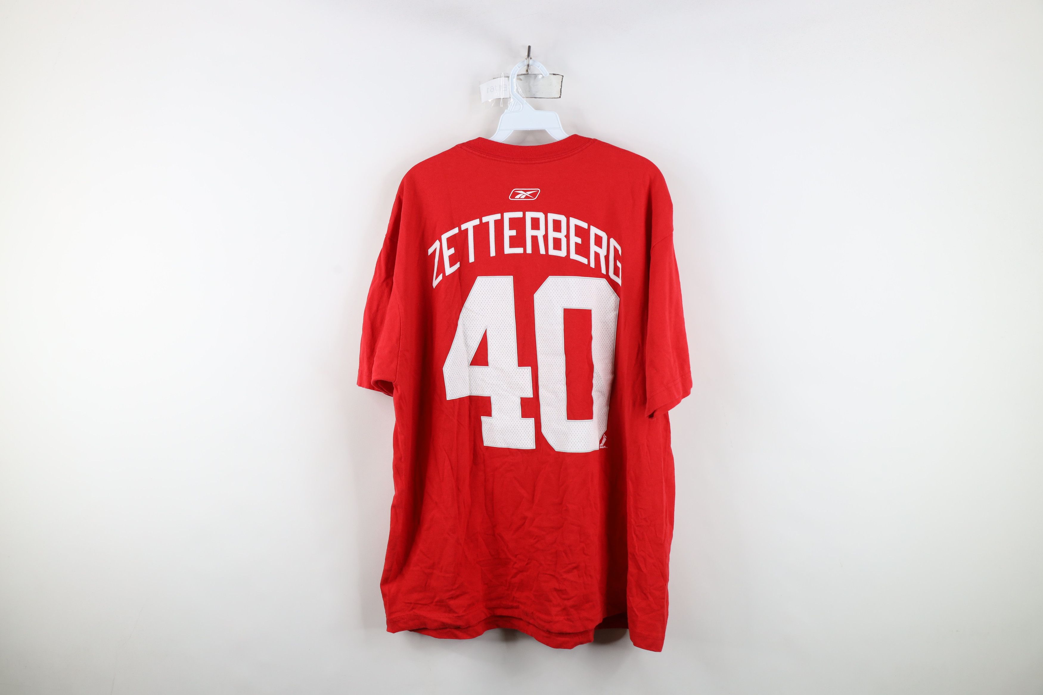 Reebok Vintage Reebok Zetterberg Red Wings Hockey Jersey T-Shirt Size US XL / EU 56 / 4 - 14 Thumbnail