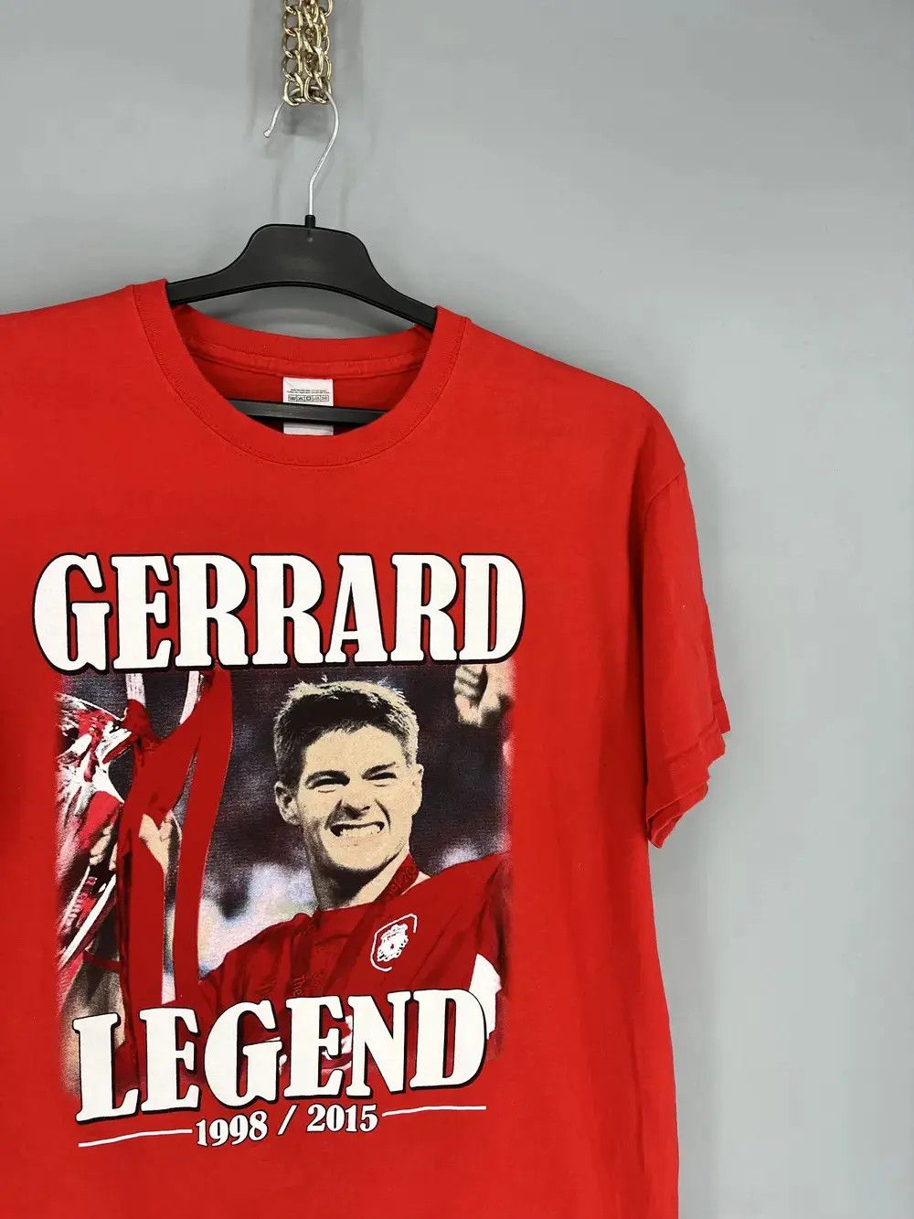 Vintage 00s Steven Gerrard Liverpool Shirt Vintage Football Jersey Size US L / EU 52-54 / 3 - 5 Thumbnail