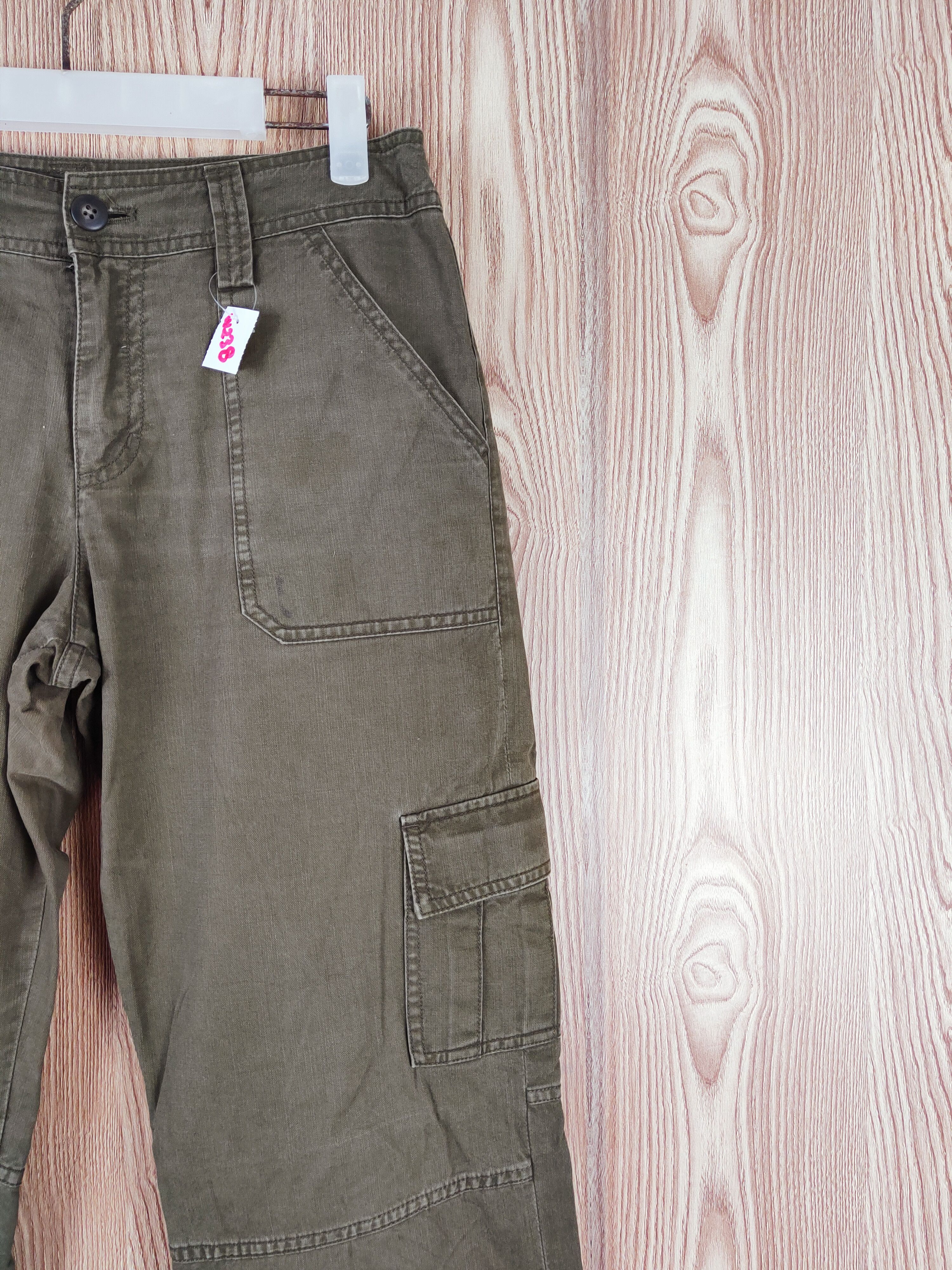 Japanese Brand Uniqlo Olive Multipocket Tactical Cargo Pants #W438 Size 28" / US 6 / IT 42 - 5 Thumbnail