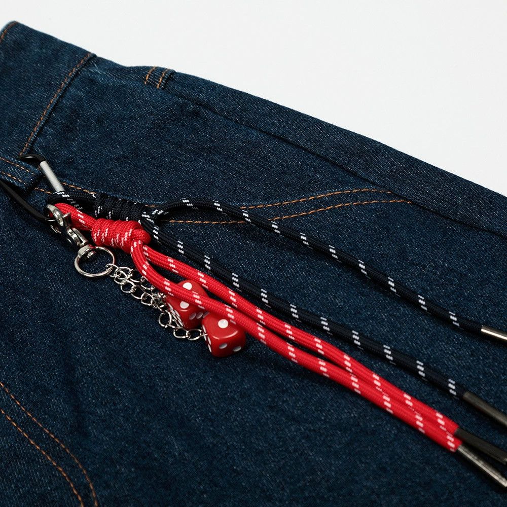 Jean Men's loose wide-leg embroidered patch denim shorts Size US 32 / EU 48 - 6 Thumbnail