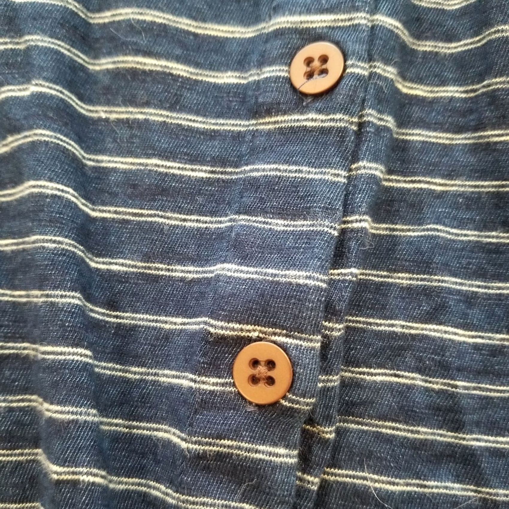 Vintage Universal Thread Womens Spaghetti Strap Tank Blue Striped Cotton Button Down Sleeve­less Top XL - Casual Shirt Camisole Size XL / US 12-14 / IT 48-50 - 3 Thumbnail