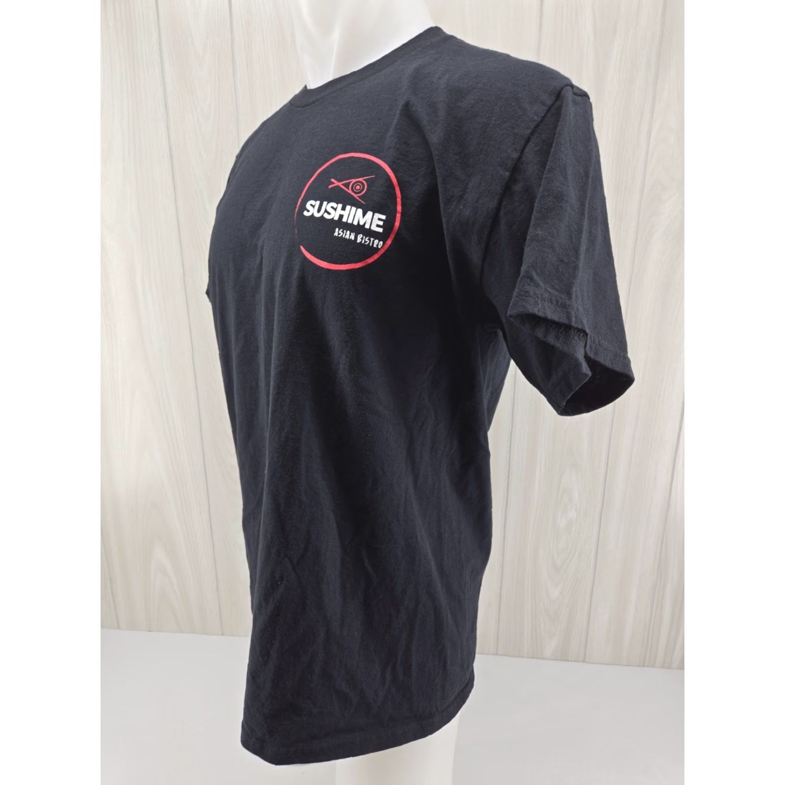 Vintage Gilden Sushi Sushime Asian Bistro T-Shirt Restaurant Black T Shirt Large Mens Short Sleeve Graphic Tee All Seasons Regular Fit 100% Cotton Size US L / EU 52-54 / 3 - 4 Thumbnail