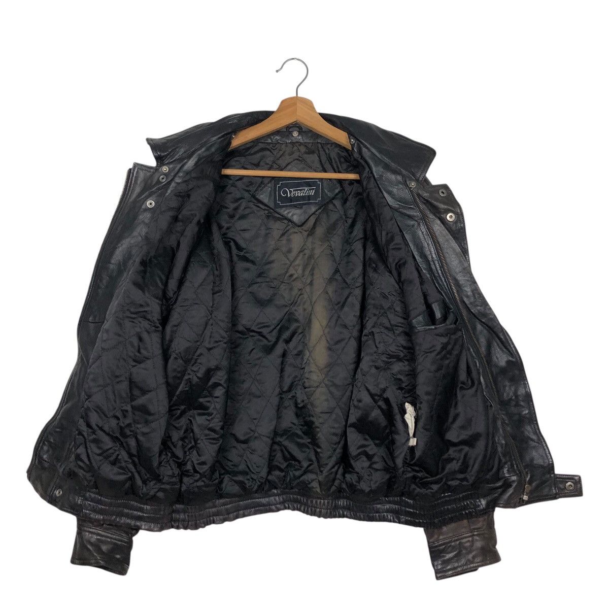 Vintage 📌Vintage Biker Leather Jacket Vivalini Aero Leather Design Size US L / EU 52-54 / 3 - 14 Thumbnail