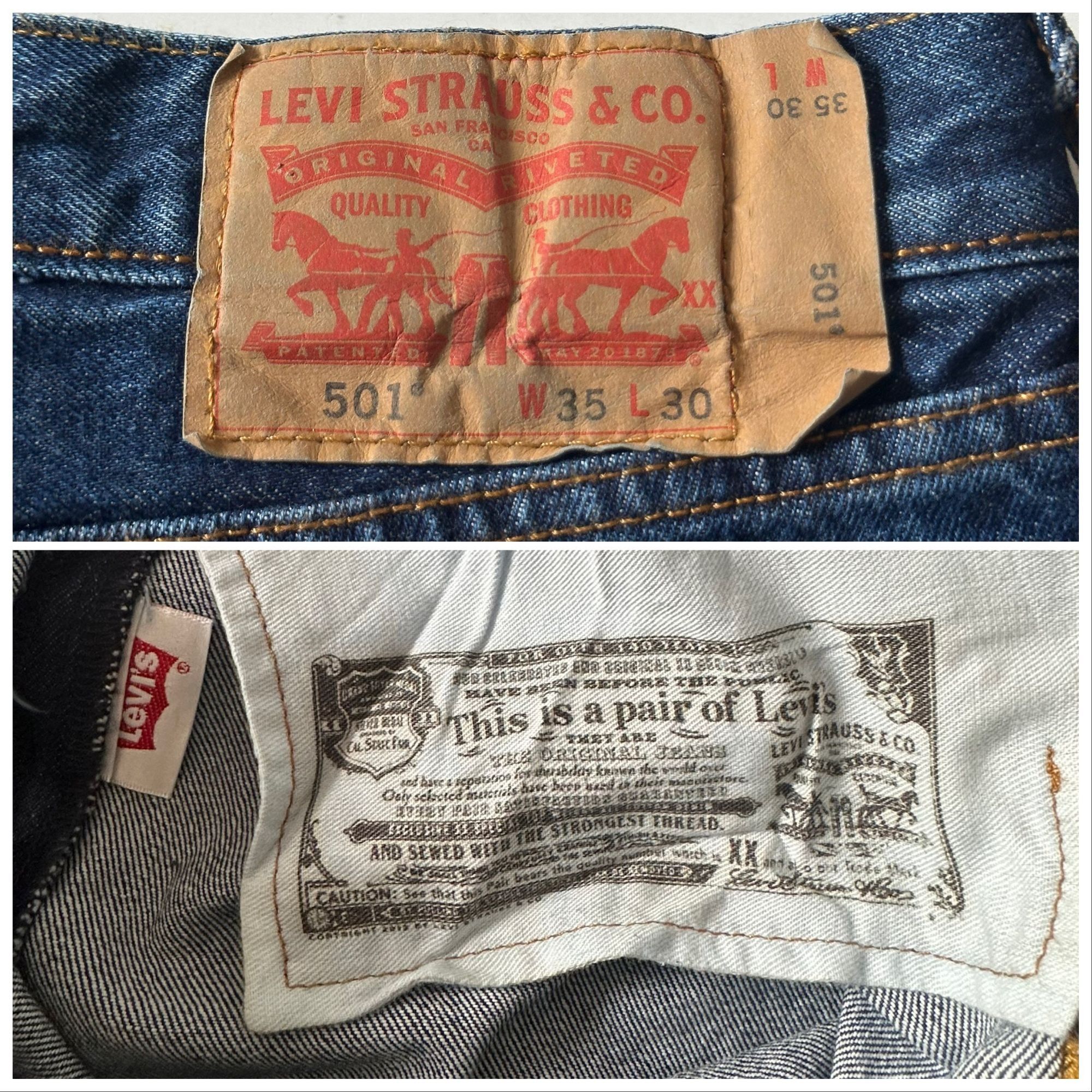 Levi's Levi’s 501 Original Fit Blue Button Fly Jeans W35 L30 New Un Size US 35 - 4 Thumbnail