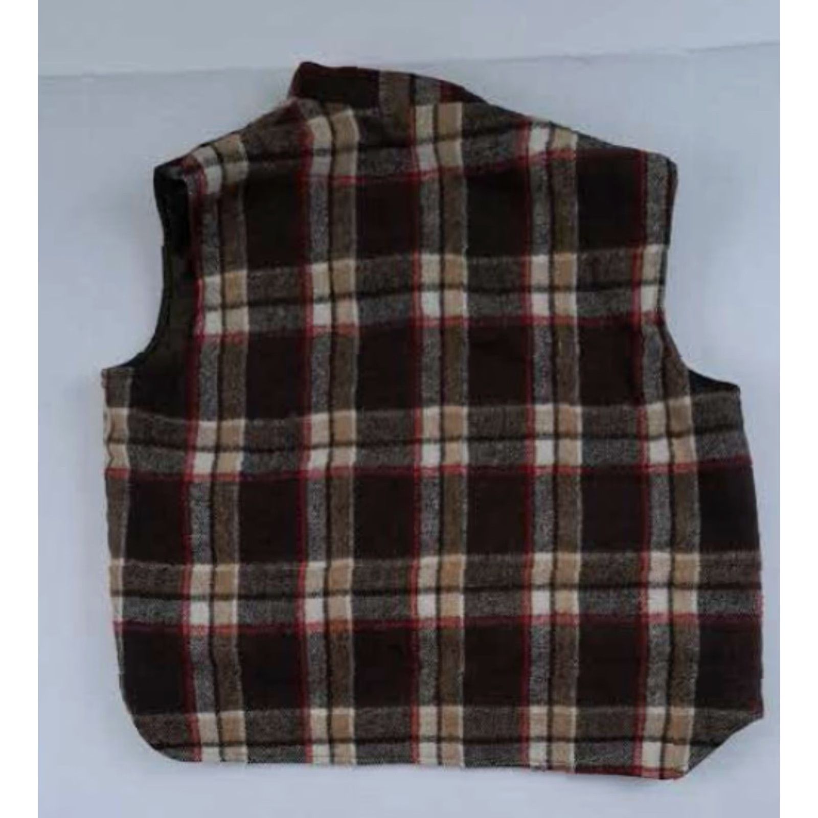 Vintage VINTAGE Deep North Vest Outdoor Plaid Insulated Down XL Brown Men Regular Short Long 23in 24in Pit to Pit Size US XL / EU 56 / 4 - 7 Thumbnail