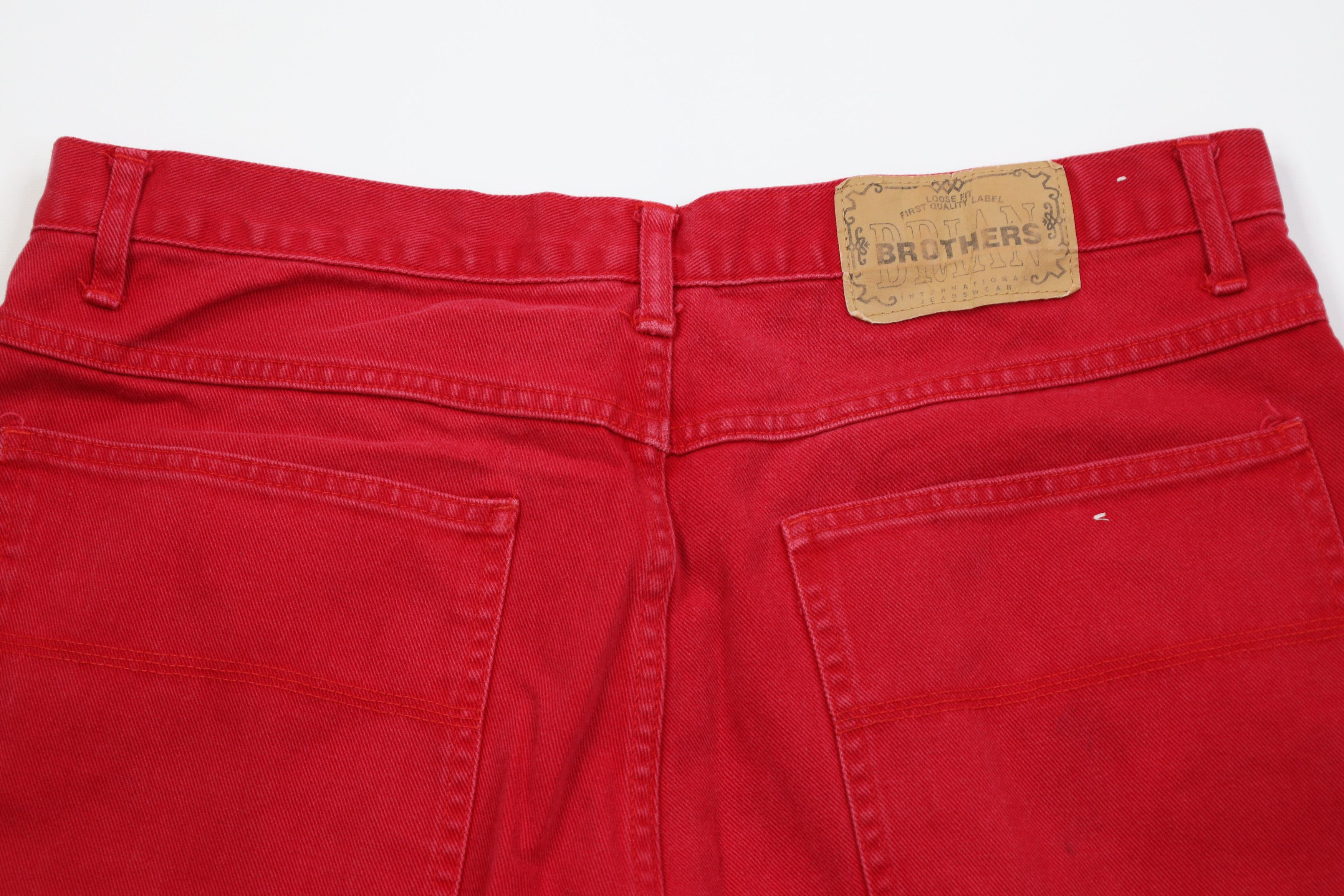 Vintage Vintage 90s Streetwear Baggy Wide Leg Skateboard Jeans Red Size US 36 / EU 52 - 12 Thumbnail