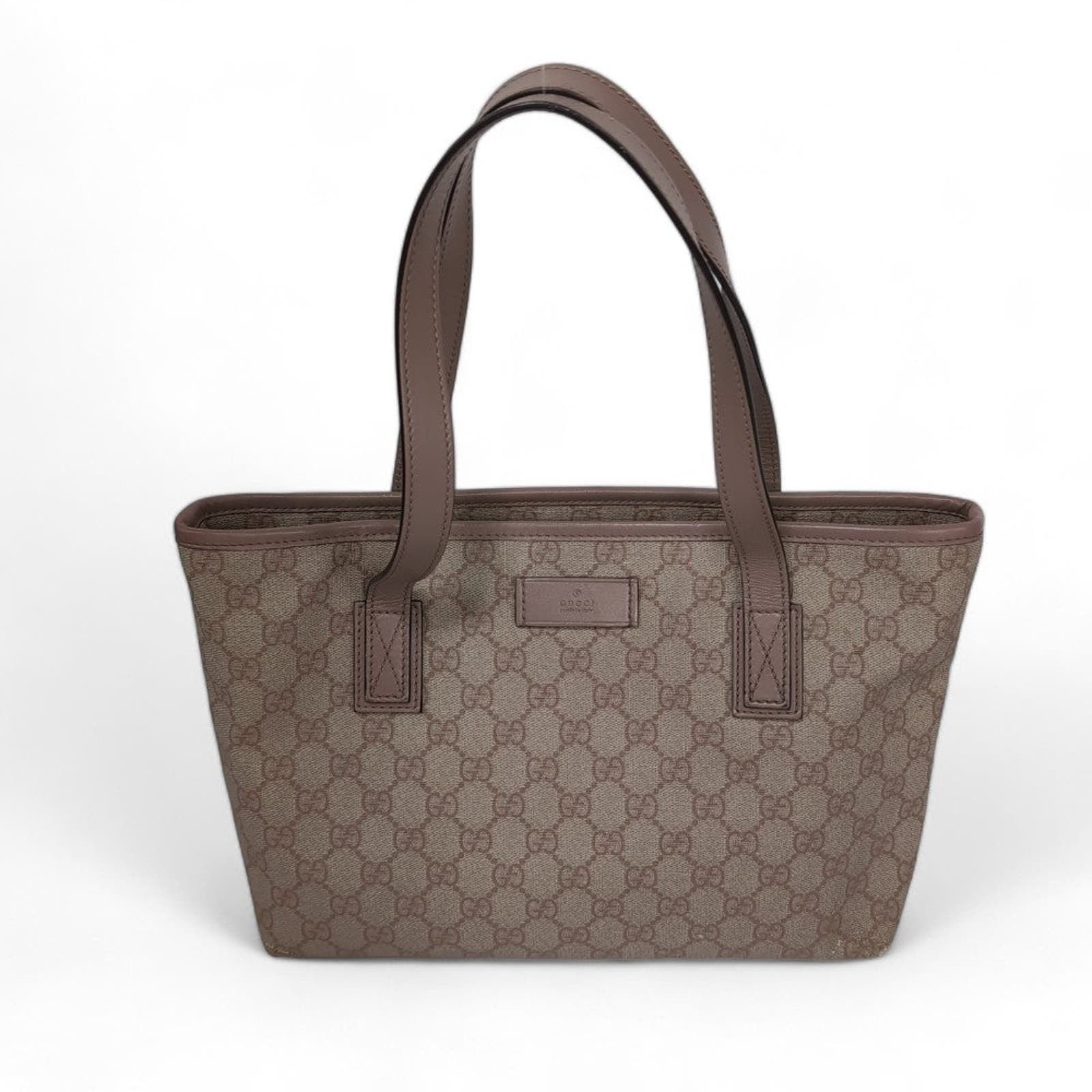 image of Gucci Handbag / Shopper In Monogram Pink & Beige, Women's