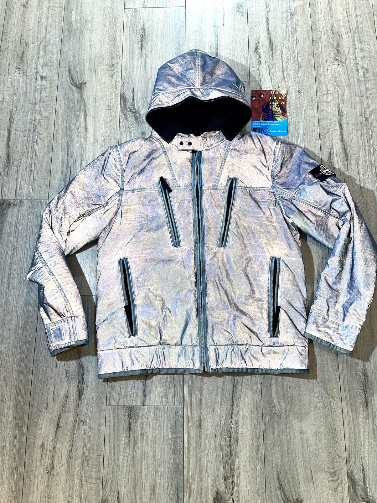 Stone Island Stone island liquid reflective size large | Grailed
