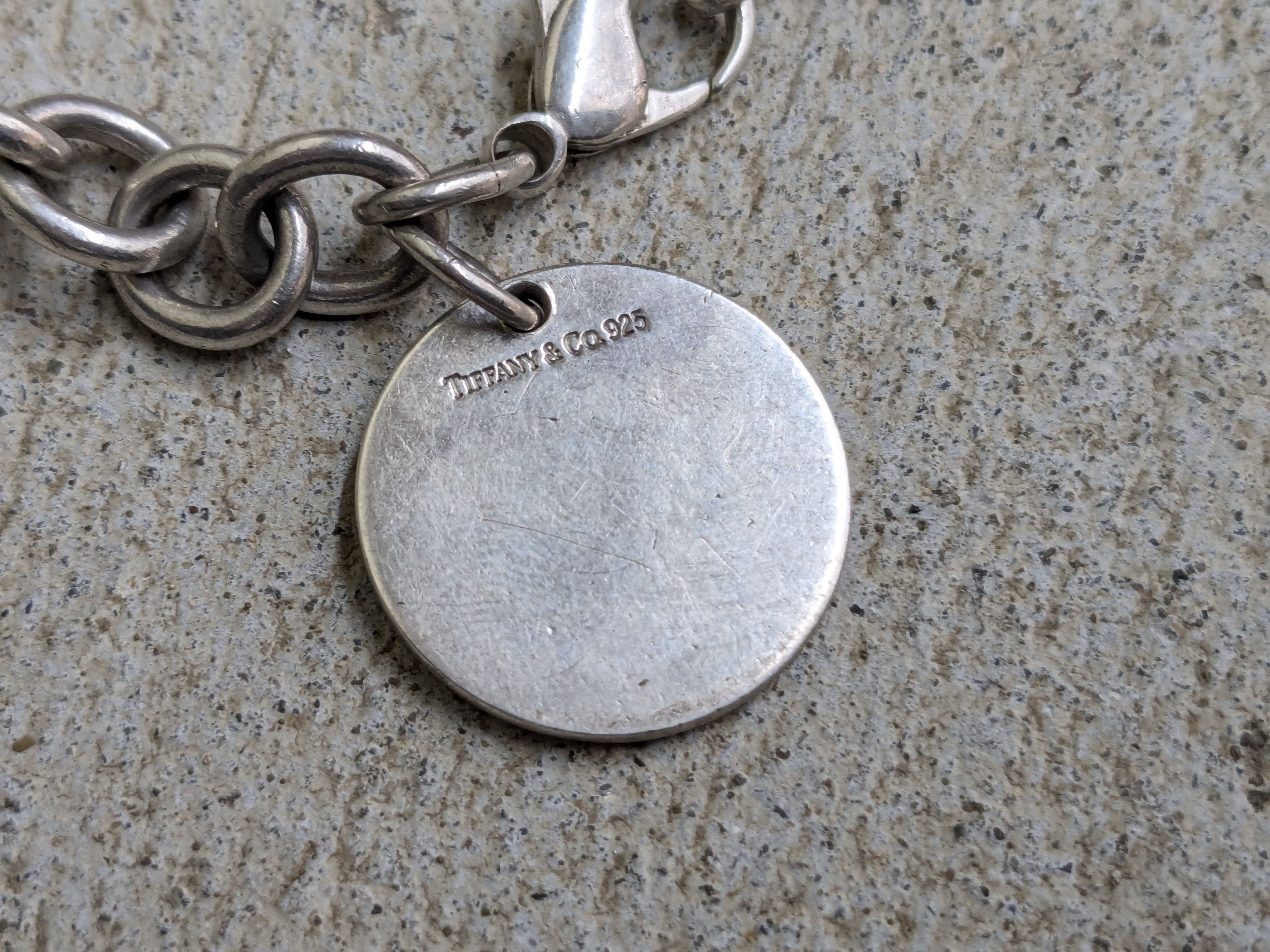 Tiffany & Co. Tiffany & Co Sterling Silver ID Bracelet Charm Rolo Round Size ONE SIZE - 2 Thumbnail