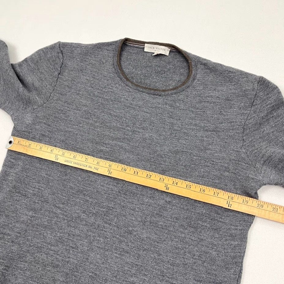 Jack Victor Jack Victor Belvedere Sweater Mens M / L Gray 100% Merino Wool Crew Pullover Size US M / EU 48-50 / 2 - 6 Thumbnail