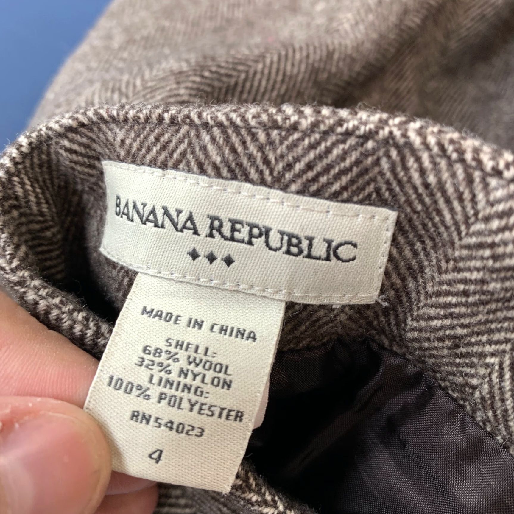 Banana Republic VINTAGE Banana Republic Wool Tweed Pleated Skirt Women 4 Brown Y2K School Work 30x22 Size 27" / US 4 / IT 40 - 5 Thumbnail