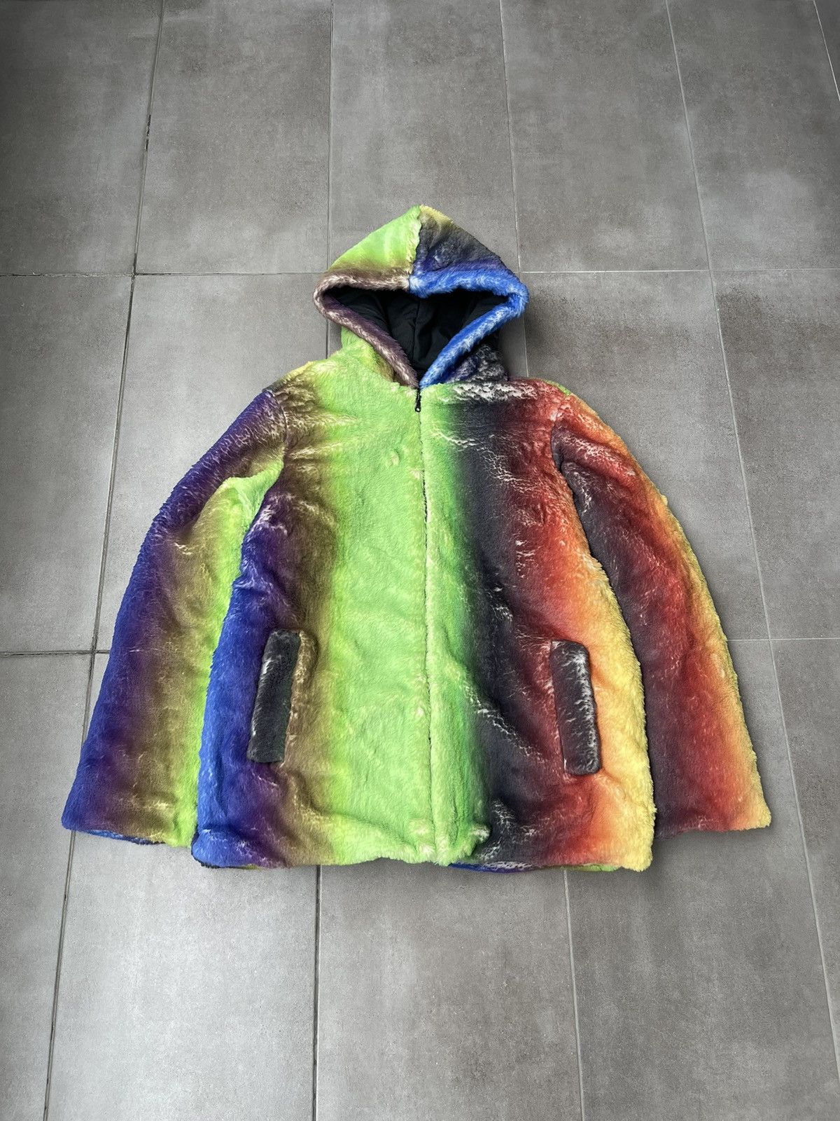Other UK !DS! SS23 AGR Gradient Faux Fur Jacket Size US M / EU 48-50 / 2 - 5 Thumbnail
